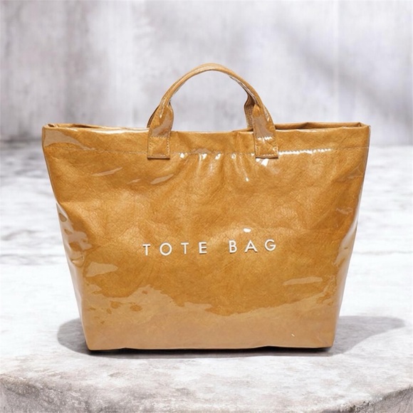 Handbags - Glossy Patent Tote Bag | Minimalist Luxury Statement Carryall ✨EUC